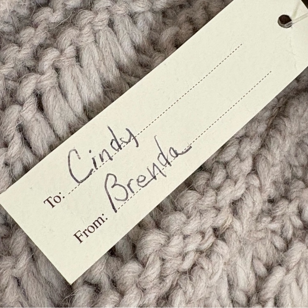 Made Italy Alpaca Wool Blend Chunky Knit Infinity Scarf NEW minimalist neutral - Picture 8 of 11